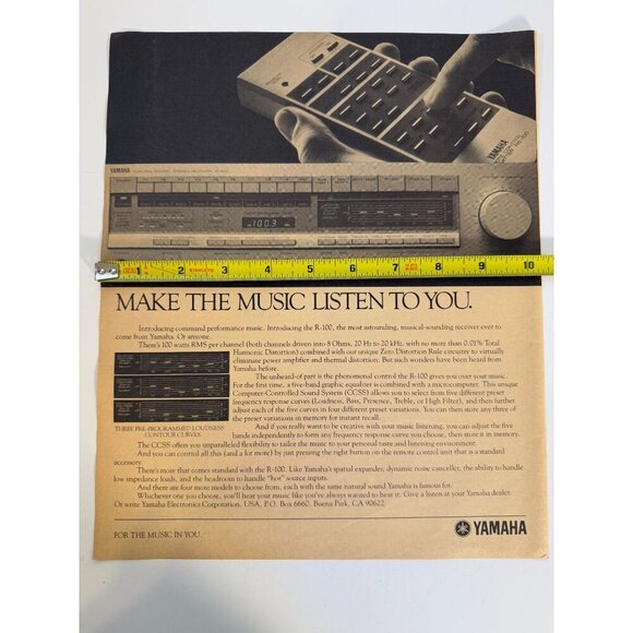 Vintage 1983 Yamaha Make the Music Listen to You Advertisement Print Ad - Picture 3 of 3